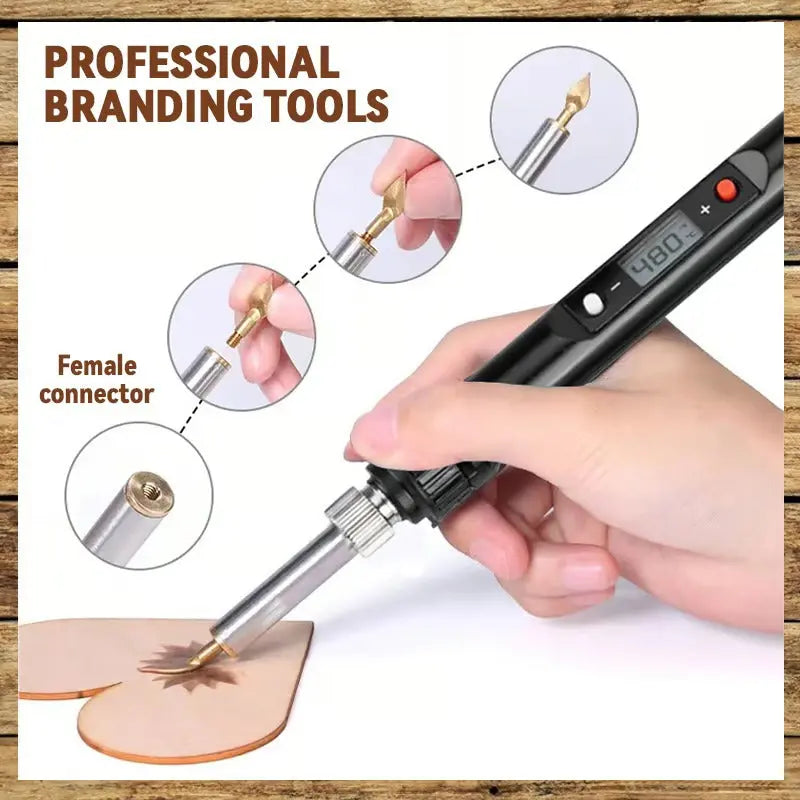 Personalized Metal Stamping Kit for Wood and Leather Crafting