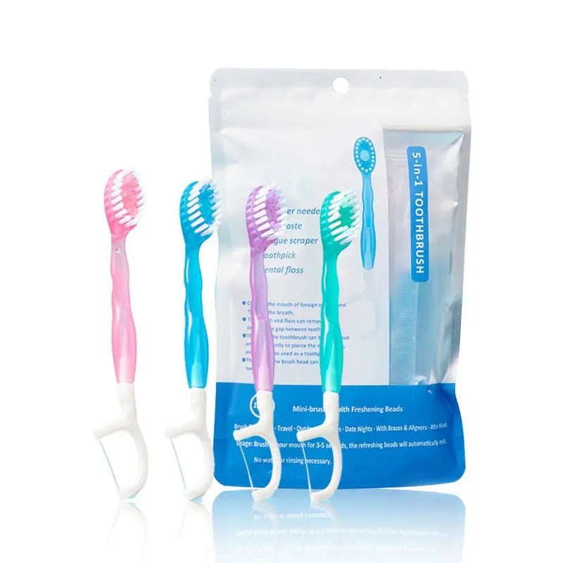 Portable 5-in-1 Travel Toothbrush Kit - Fesara