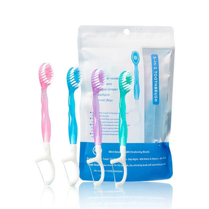 Portable 5-in-1 Travel Toothbrush Kit - Fesara