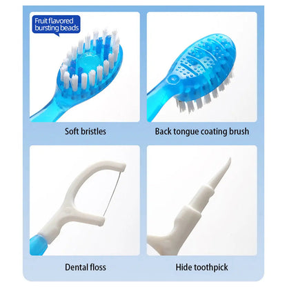 Portable 5-in-1 Travel Toothbrush Kit