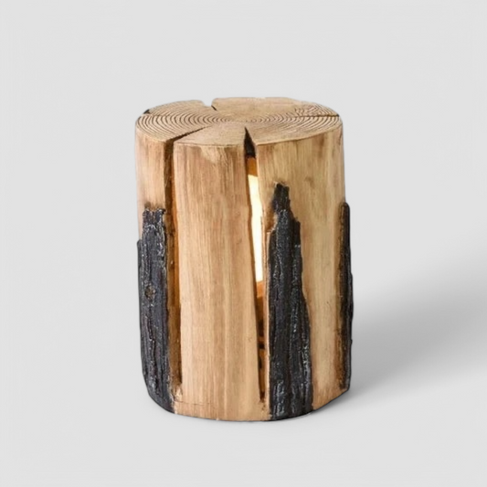 Rustic Garden Tree Stump Outdoor Lamp with Long Lasting LED - Fesara