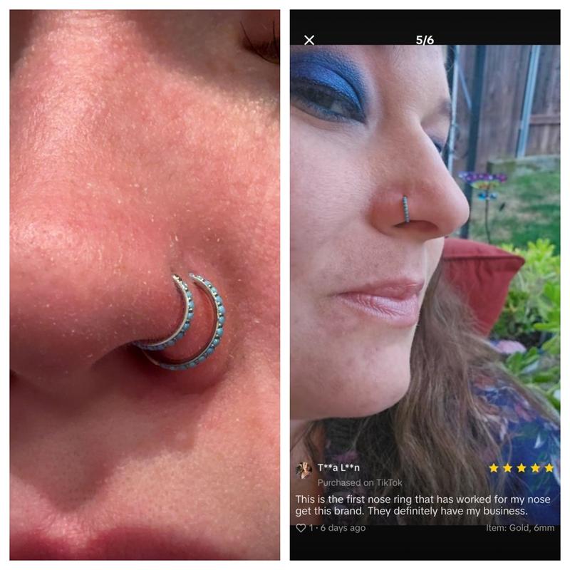 Turquoise Hinged Nose Ring Jewelry