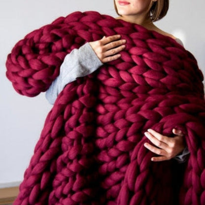 Cozy Knitted Throw Blanket