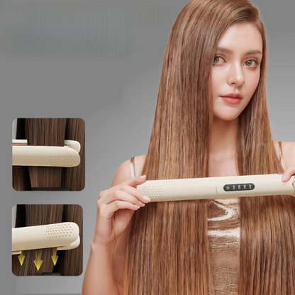 Professional 2-in-1 Ceramic Flat Iron Straightener