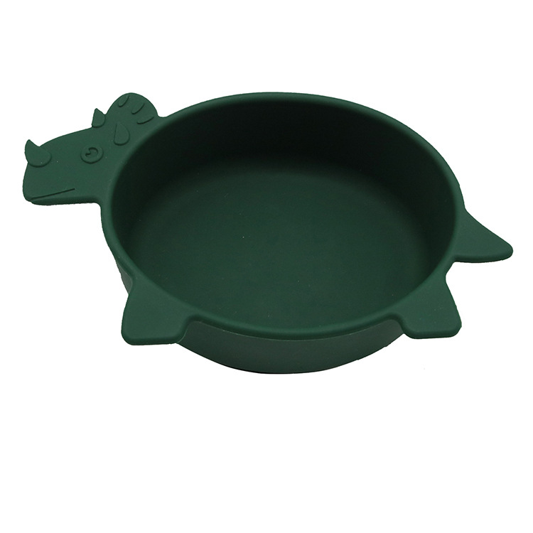 Soft Silicone Baby Bowl with Dinosaur Design