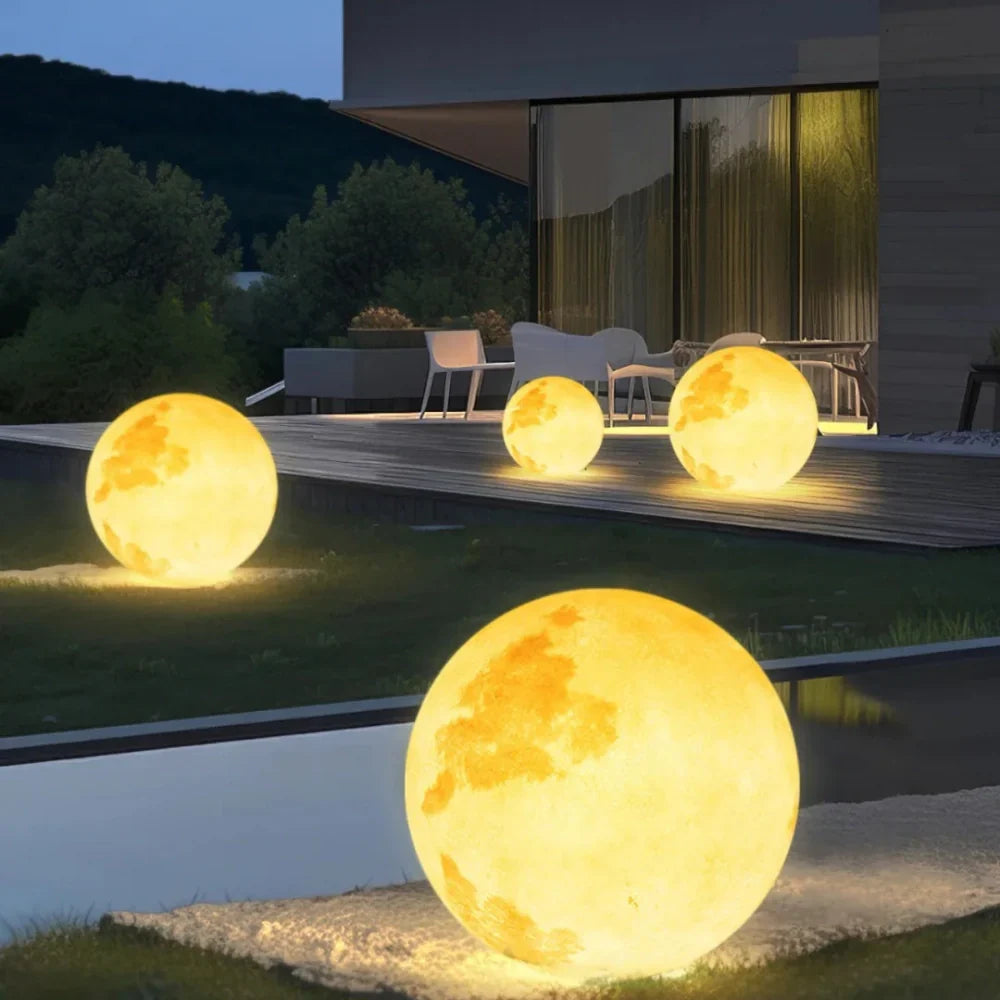 Solar Powered Outdoor Moon Lamp - Fesara