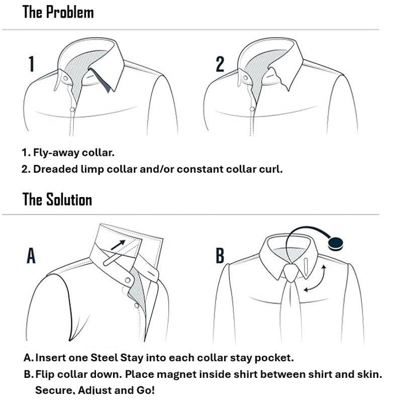 Strong Magnetic Shirt Collar Stays