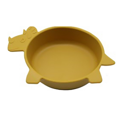 Soft Silicone Baby Bowl with Dinosaur Design