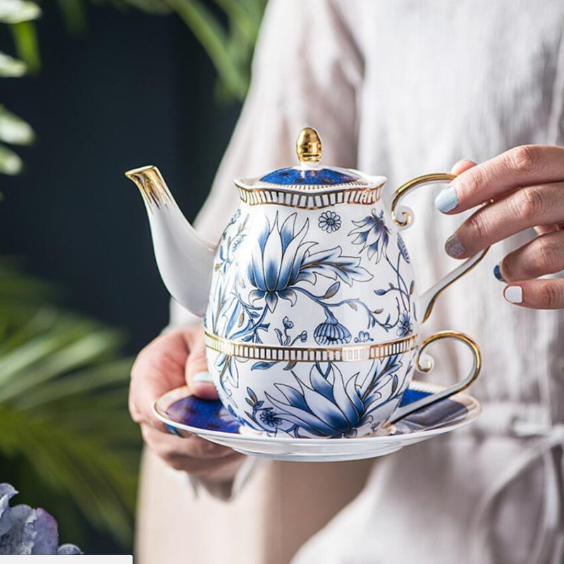 Classic English Floral Ceramic Tea Set