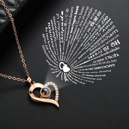 Heartfelt 100 Language Love Pendant Necklace