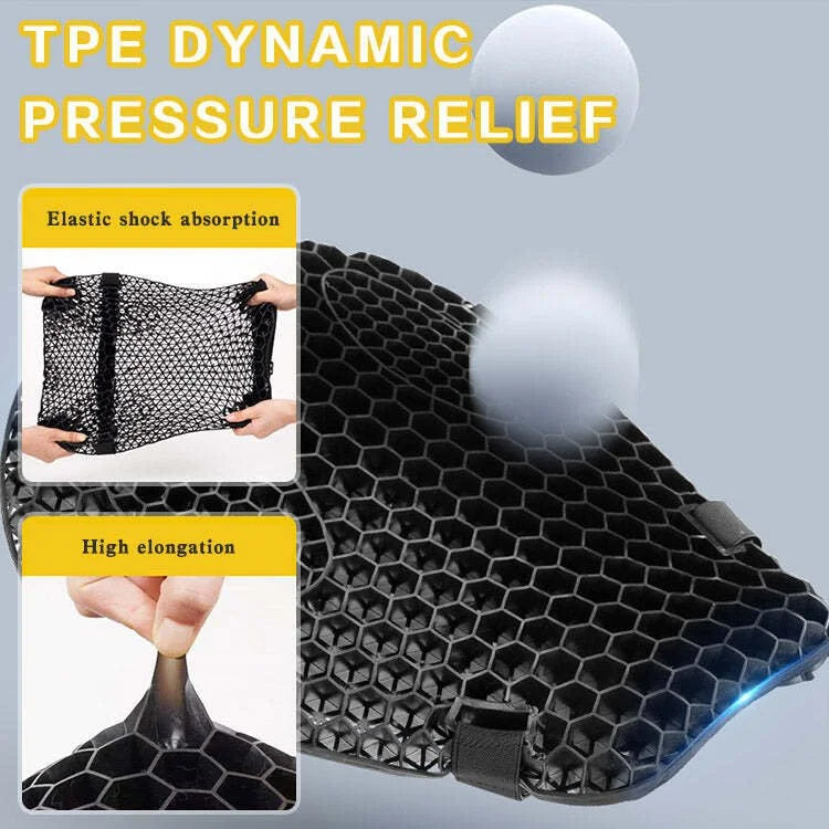 Comfortable Gel Motorcycle Seat Pad with Shock Absorption