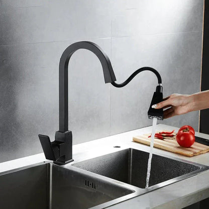 Contemporary Swing Kitchen Faucet – Sleek Stainless Steel Mixer Tap