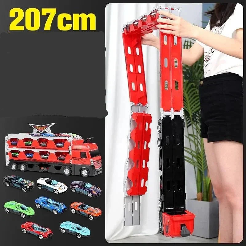 Portable 2 in 1 Folding Car Track Set