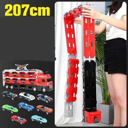 Portable 2 in 1 Folding Car Track Set