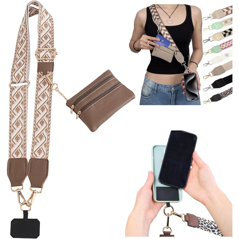 Fesara | Fashion Crossbody Phone Necklace with Removable Card Holder