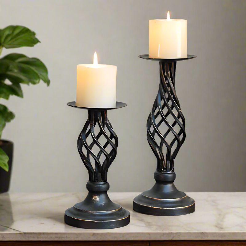 Luxury Metal Candle Holder for Warm Ambient Light - Fesara
