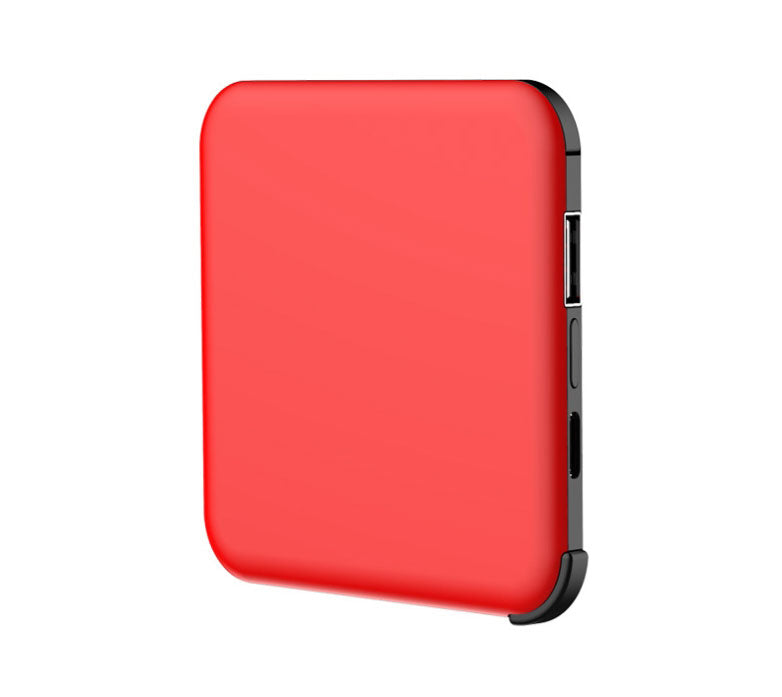 Compact Portable Solar Charger with Hidden Cable