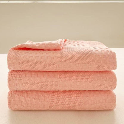 Soft Waffle Weave Cotton Blanket