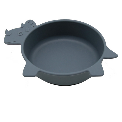 Soft Silicone Baby Bowl with Dinosaur Design