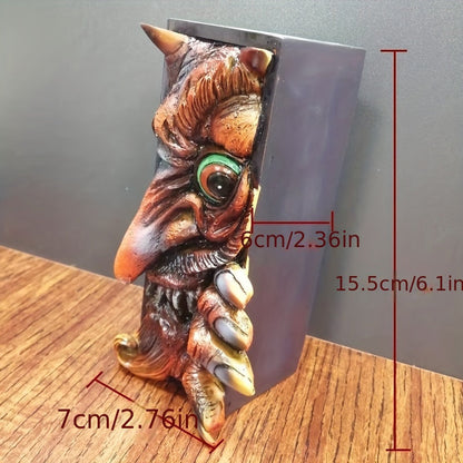 Dark Fantasy - Gothic Monster Bookend in Black Grey