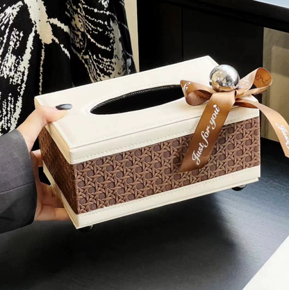 Luxury Leather Tissue Box Holder