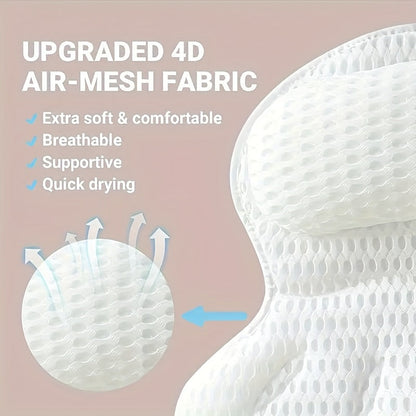 Soft Bath Pillow with Neck and Back Support
