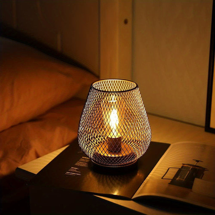Rustic Metal Table Lamp Set - Modern Warm Lighting
