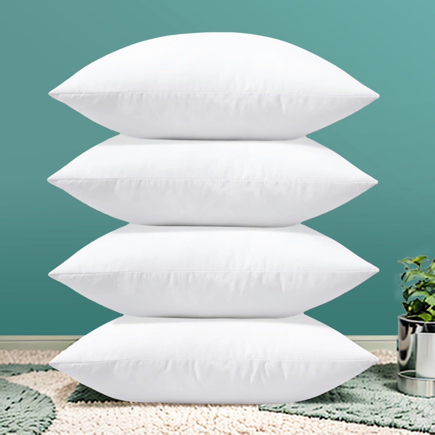 Soft Hypoallergenic Pillow Inserts Set of 4