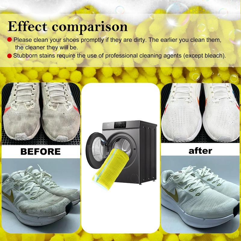 Soft Microfiber Shoe Laundry Bag - Gentle Machine Wash Protector