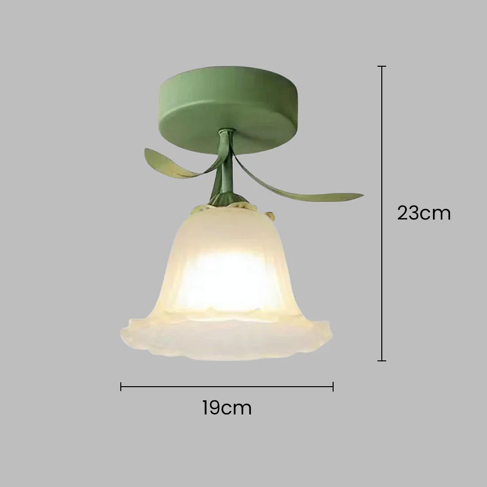 Elegant Glass Flower Ceiling Lamp