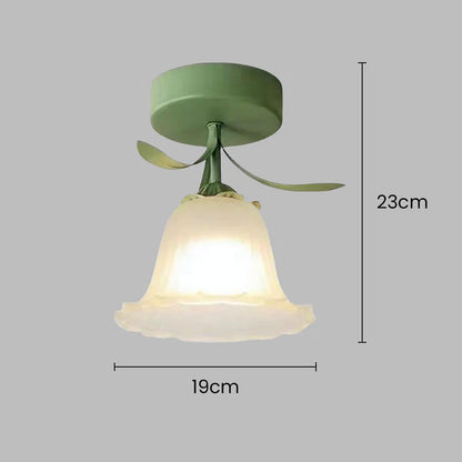 Elegant Glass Flower Ceiling Lamp