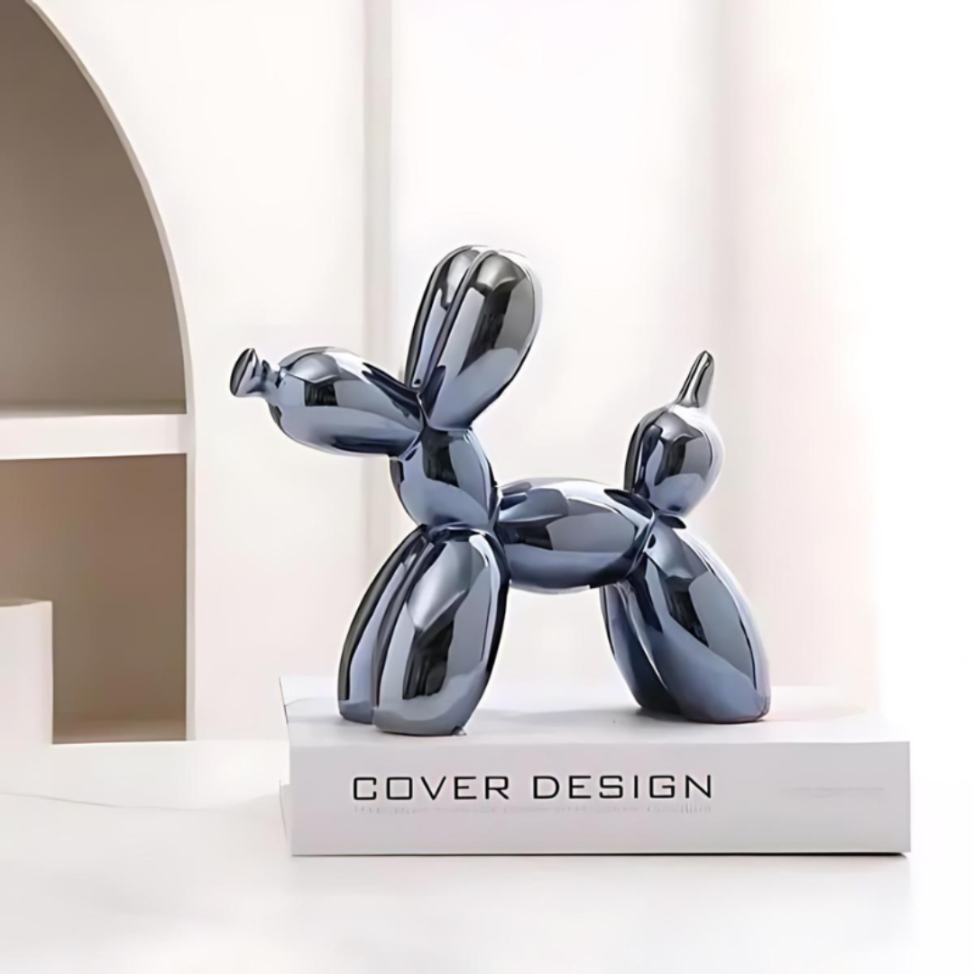 Colorful Porcelain Dog Figurine Statue - Fesara