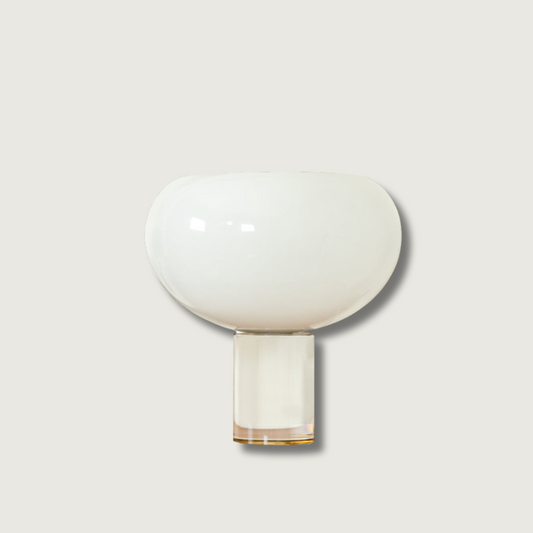 Stylish Table Lamp with Round Glass Shade - Fesara