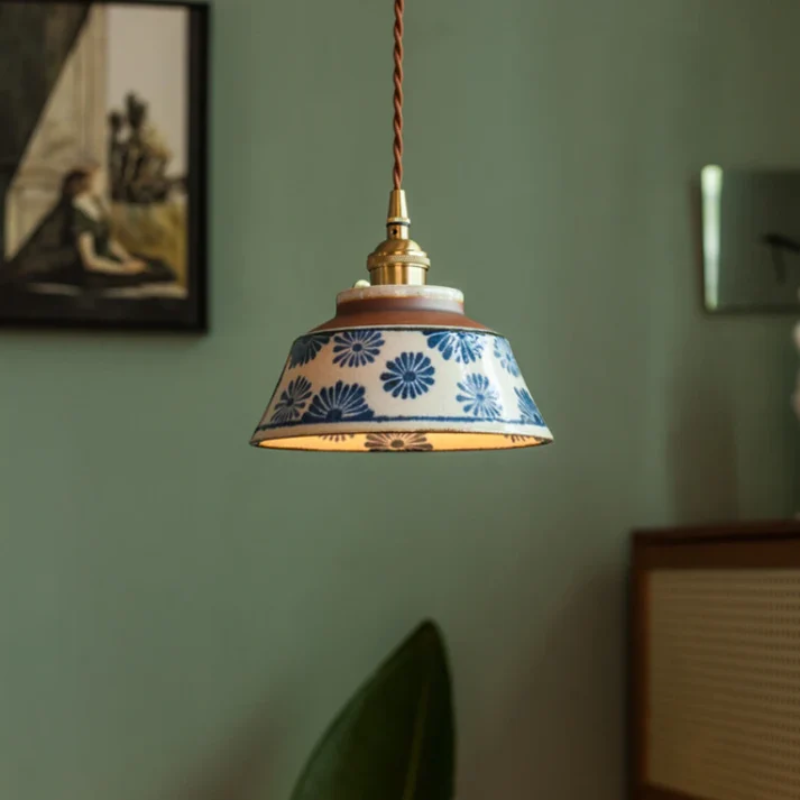 Vintage Style Ceramic Hanging Lamp
