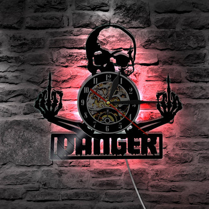 Edgy Skull Wall Clock