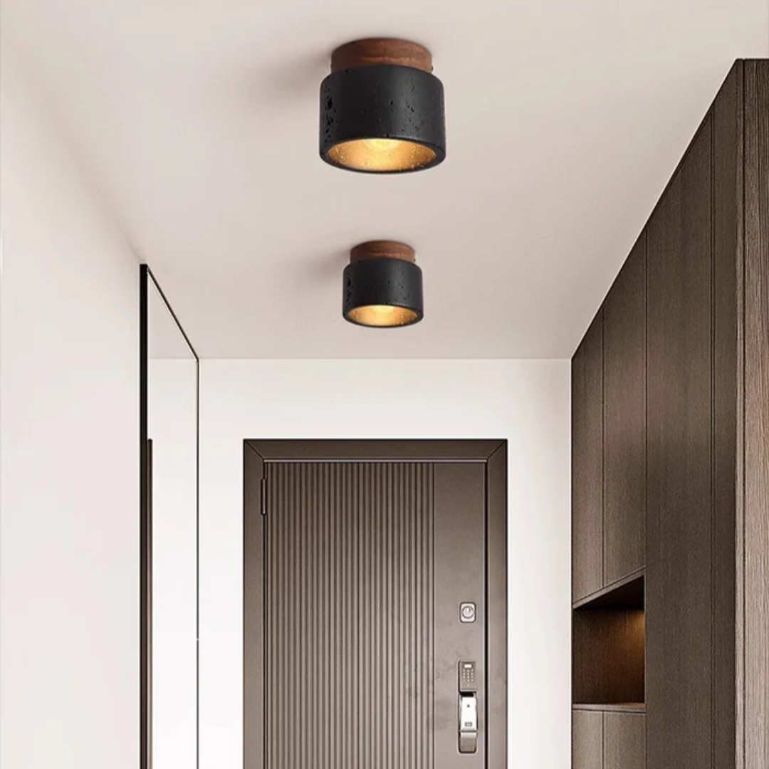 Rustic Stone Effect Ceiling Light