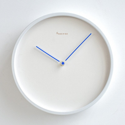 Simple White Wooden Wall Clock