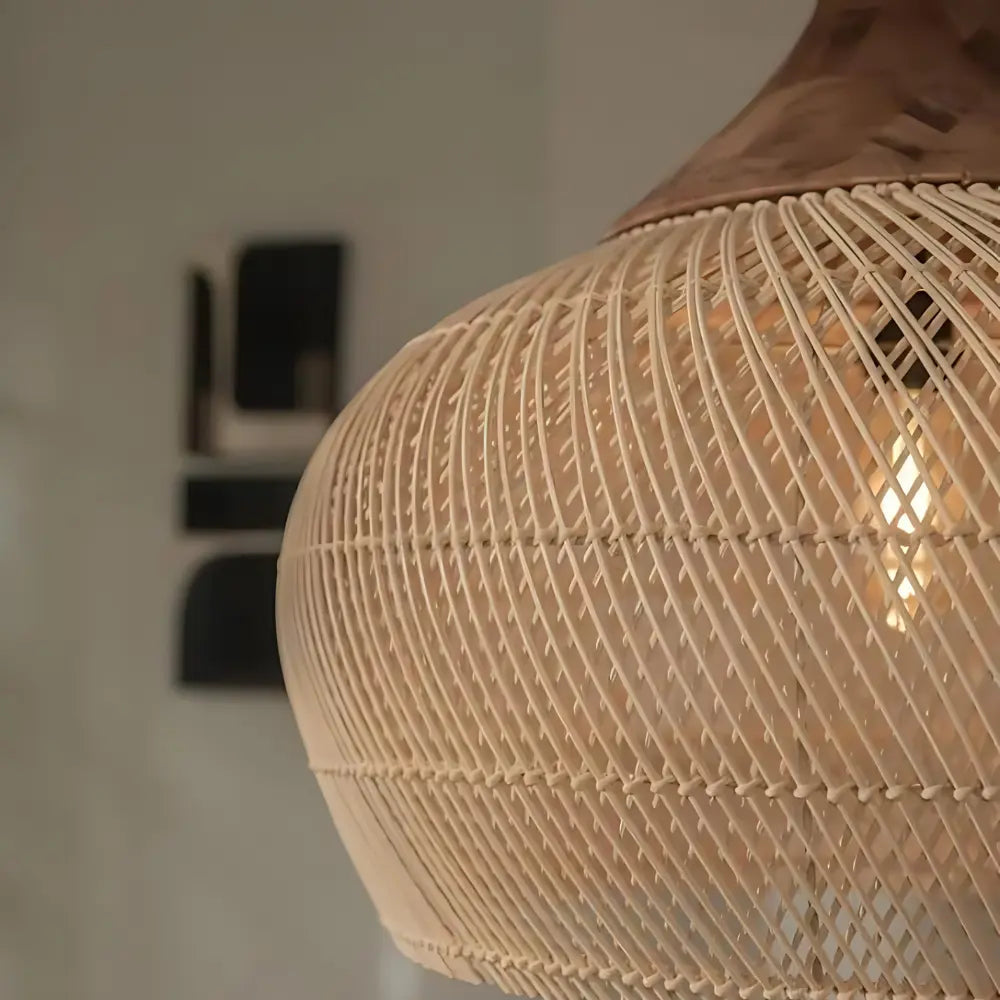 Handcrafted Woven Rattan Table Lamp