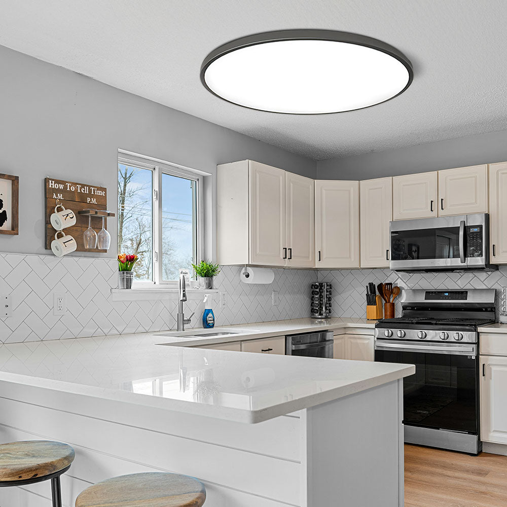Sleek Circular LED Ceiling Fixture Indoor Home Lighting - Fesara