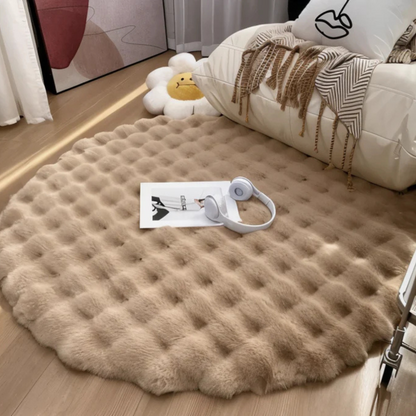Soft Round Fleece Rug 90x90cm - Fesara