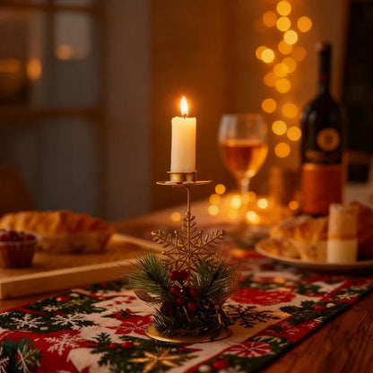 Winter Glow Metal Candle Holder