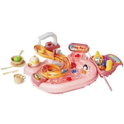 Kids Play Kitchen and Fishing Toy Set - Fesara