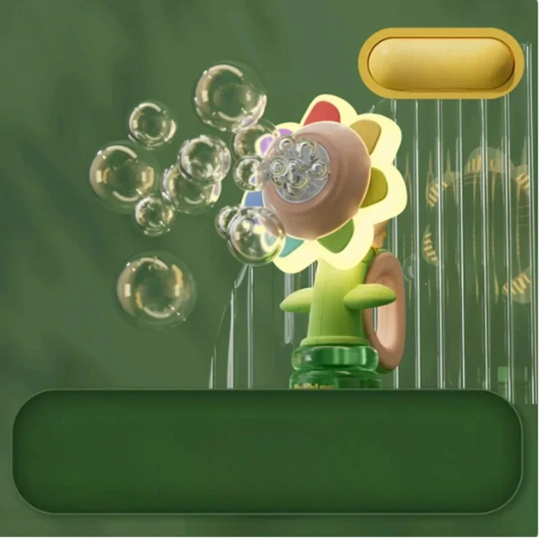 Colorful Kids Flower Bubble Gun