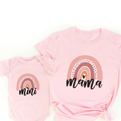 Colorful Mommy & Me Rainbow Tee Set - Fesara