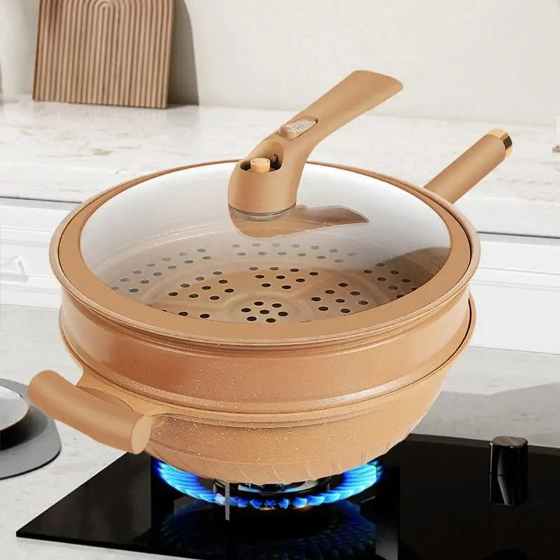 Easy Cook Frying & Steaming Pan Set