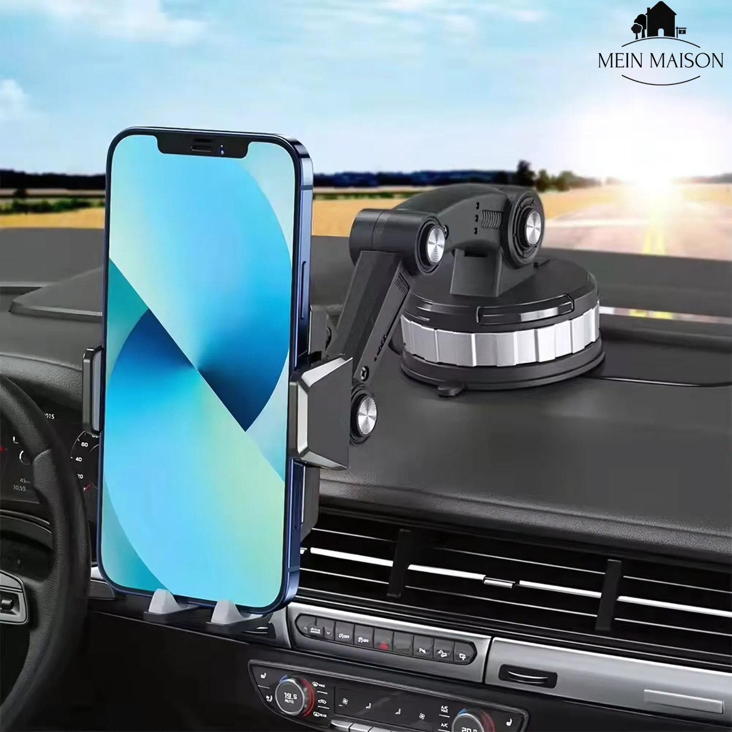 Easy Grip Car Phone Mount with Suction Cup and 360 Rotation