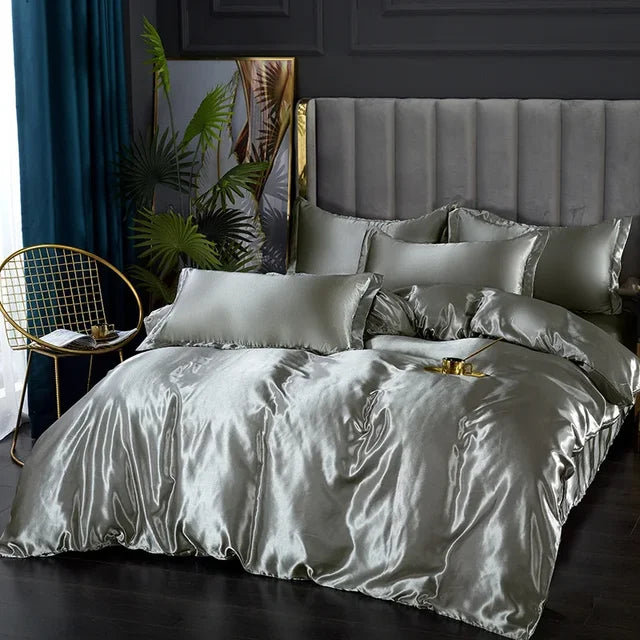 Soft Silk Bedding Set - Elegant Satin Sheets