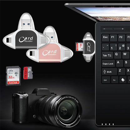 4-in-1 Multiport SD Card Reader Adapter