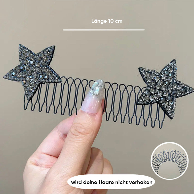 Delicate Clear Star Hair Clip - Fesara
