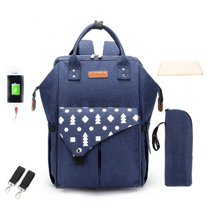 Practical Baby Changing Bag with USB Charger